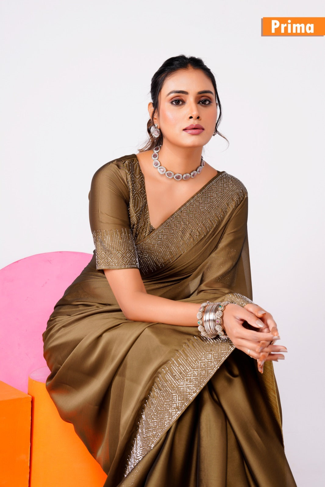 PRIMA Sarees Are Highly Crafted With Black Rangoli Fabric With Vibrant Color