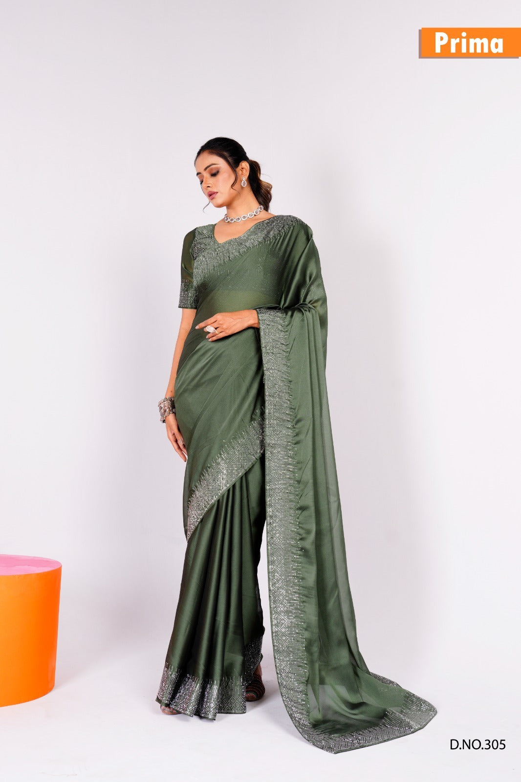 PRIMA Sarees Are Highly Crafted With Black Rangoli Fabric With Vibrant Color