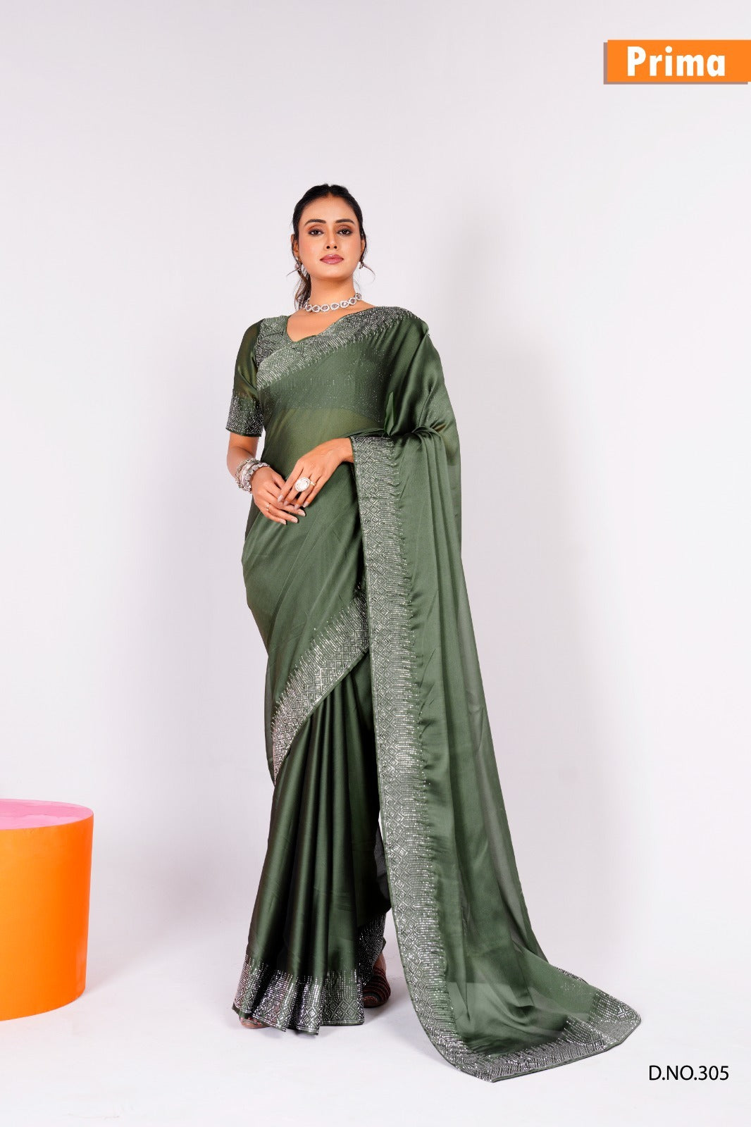 PRIMA Sarees Are Highly Crafted With Black Rangoli Fabric With Vibrant Color