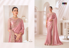 The Fashion Hub Sarees Are Highly Crafted With Satin Chiffon Fabric With Vibrant Color