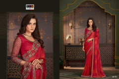 The Fashion Hub Sarees are Crafted With A Multiple Fabric With Vibrant Color