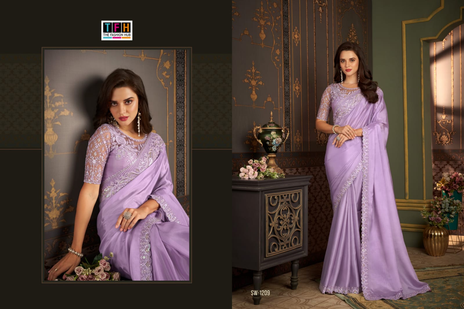 The Fashion Hub Sarees are Crafted With A Multiple Fabric With Vibrant Color