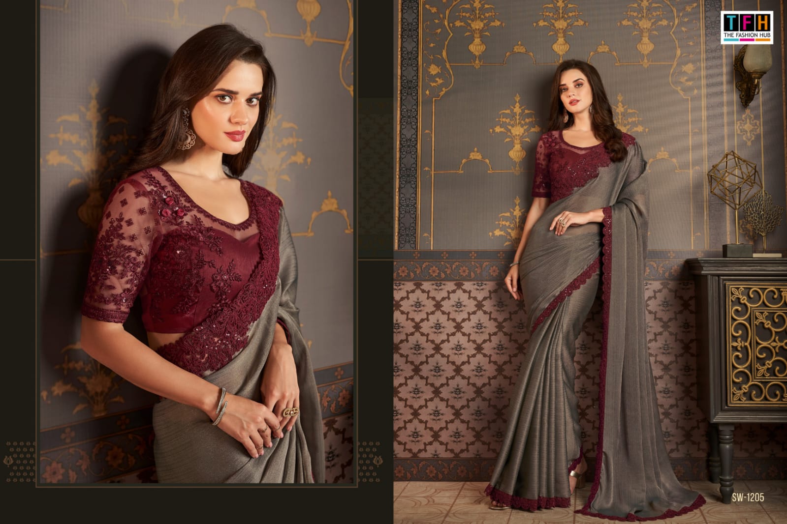 The Fashion Hub Sarees are Crafted With A Multiple Fabric With Vibrant Color