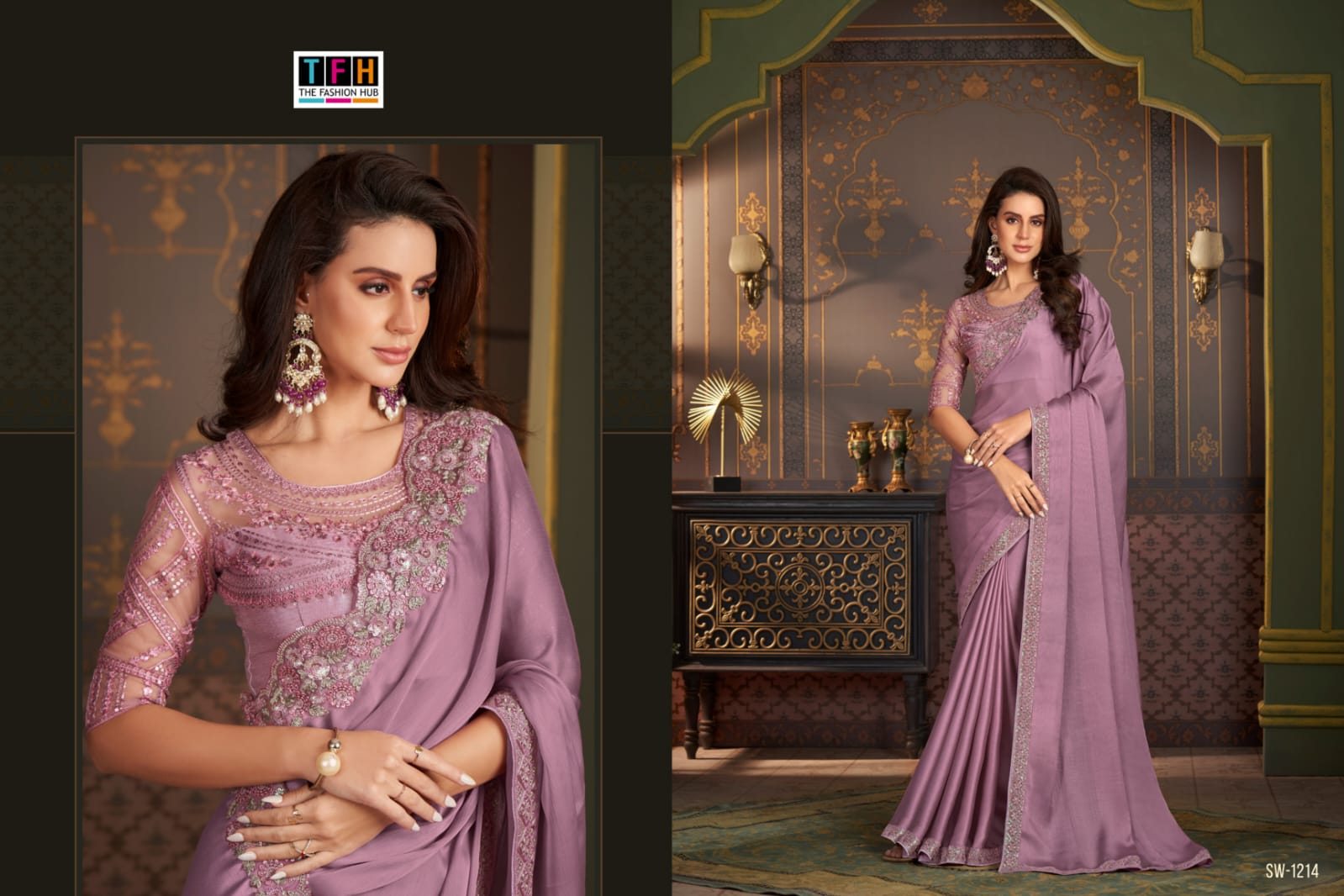 The Fashion Hub Sarees are Crafted With A Multiple Fabric With Vibrant Color