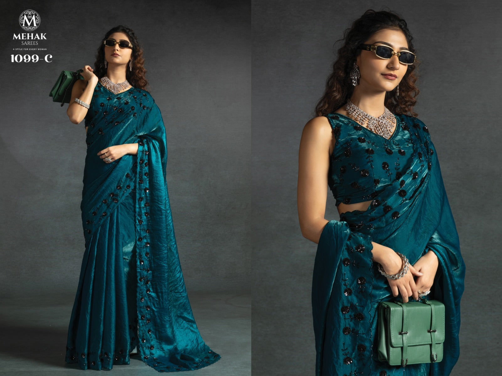Mehek Sarees Are Crafted From Two-Tone Satin Silk (Fandy) With Vibrant Color