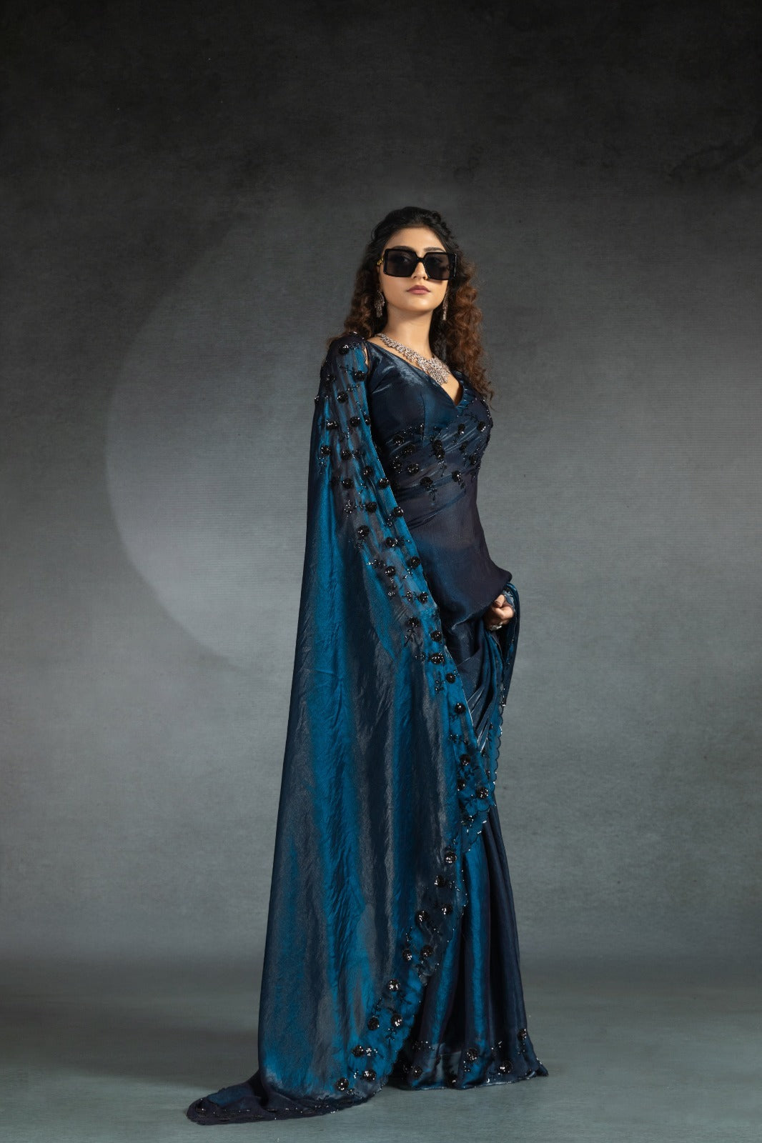 Mehek Sarees Are Crafted From Two-Tone Satin Silk (Fandy) With Vibrant Color
