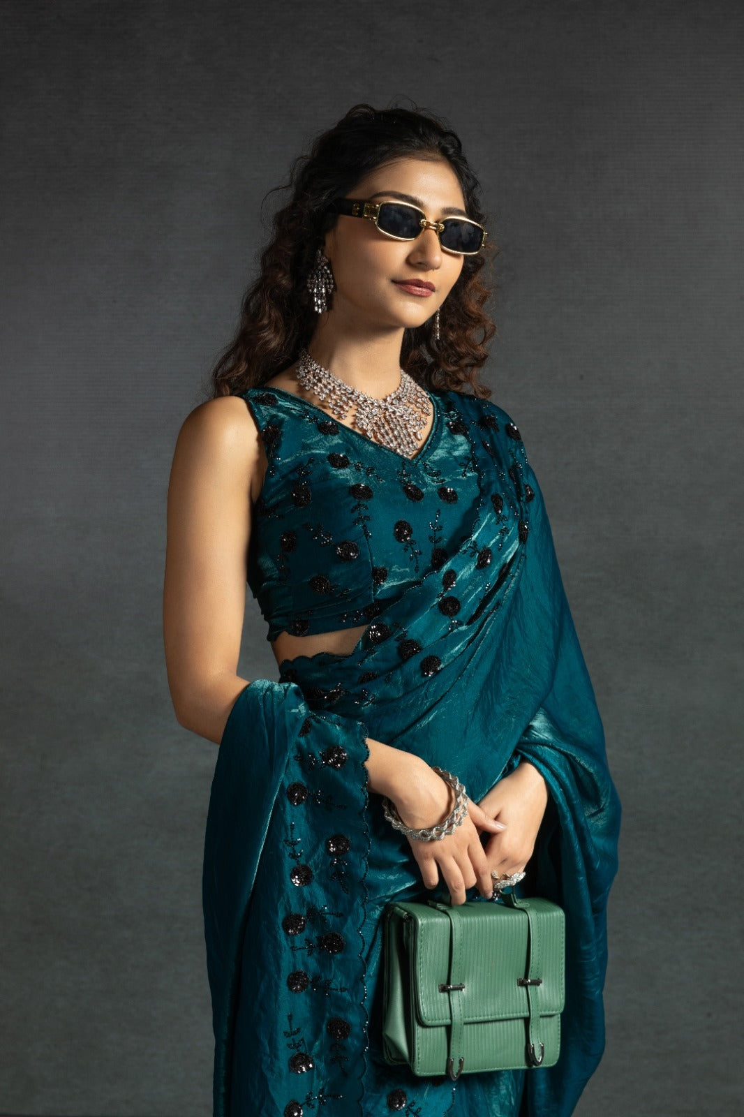 Mehek Sarees Are Crafted From Two-Tone Satin Silk (Fandy) With Vibrant Color
