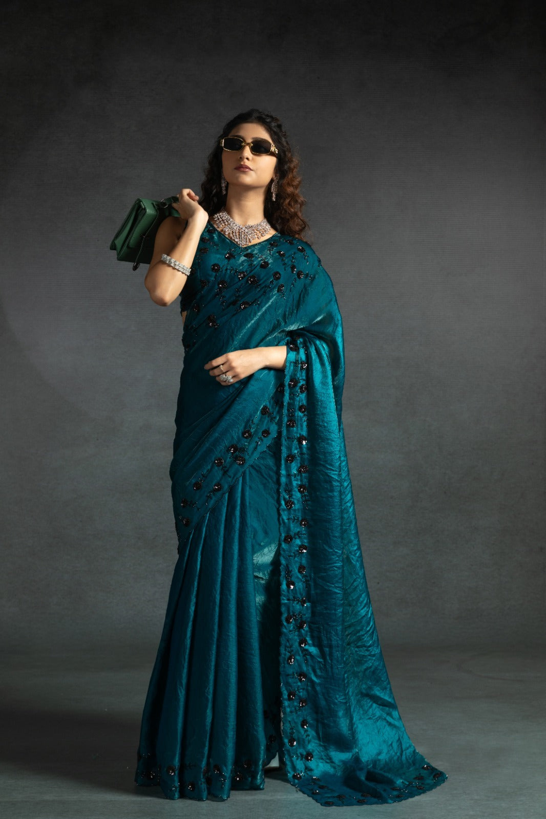 Mehek Sarees Are Crafted From Two-Tone Satin Silk (Fandy) With Vibrant Color