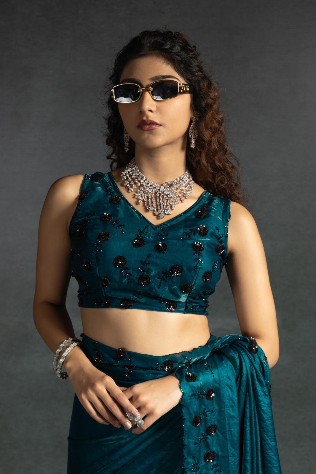 Mehek Sarees Are Crafted From Two-Tone Satin Silk (Fandy) With Vibrant Color