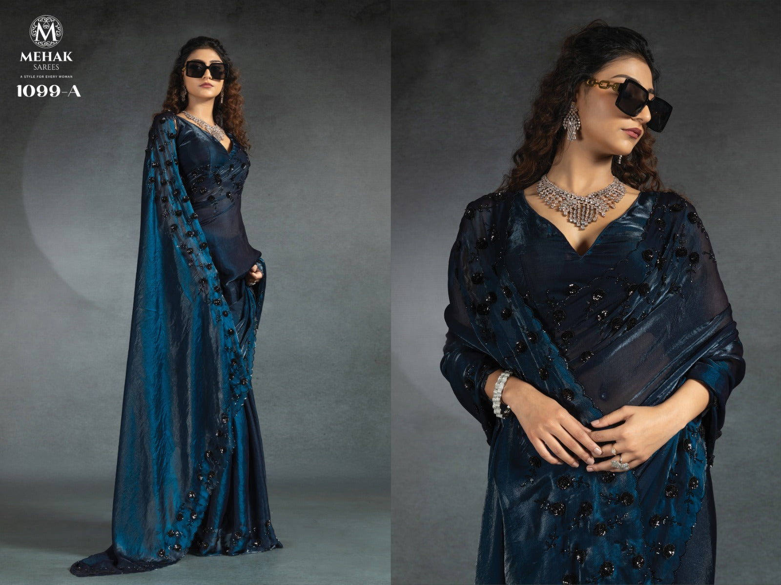 Mehek Sarees Are Crafted From Two-Tone Satin Silk (Fandy) With Vibrant Color