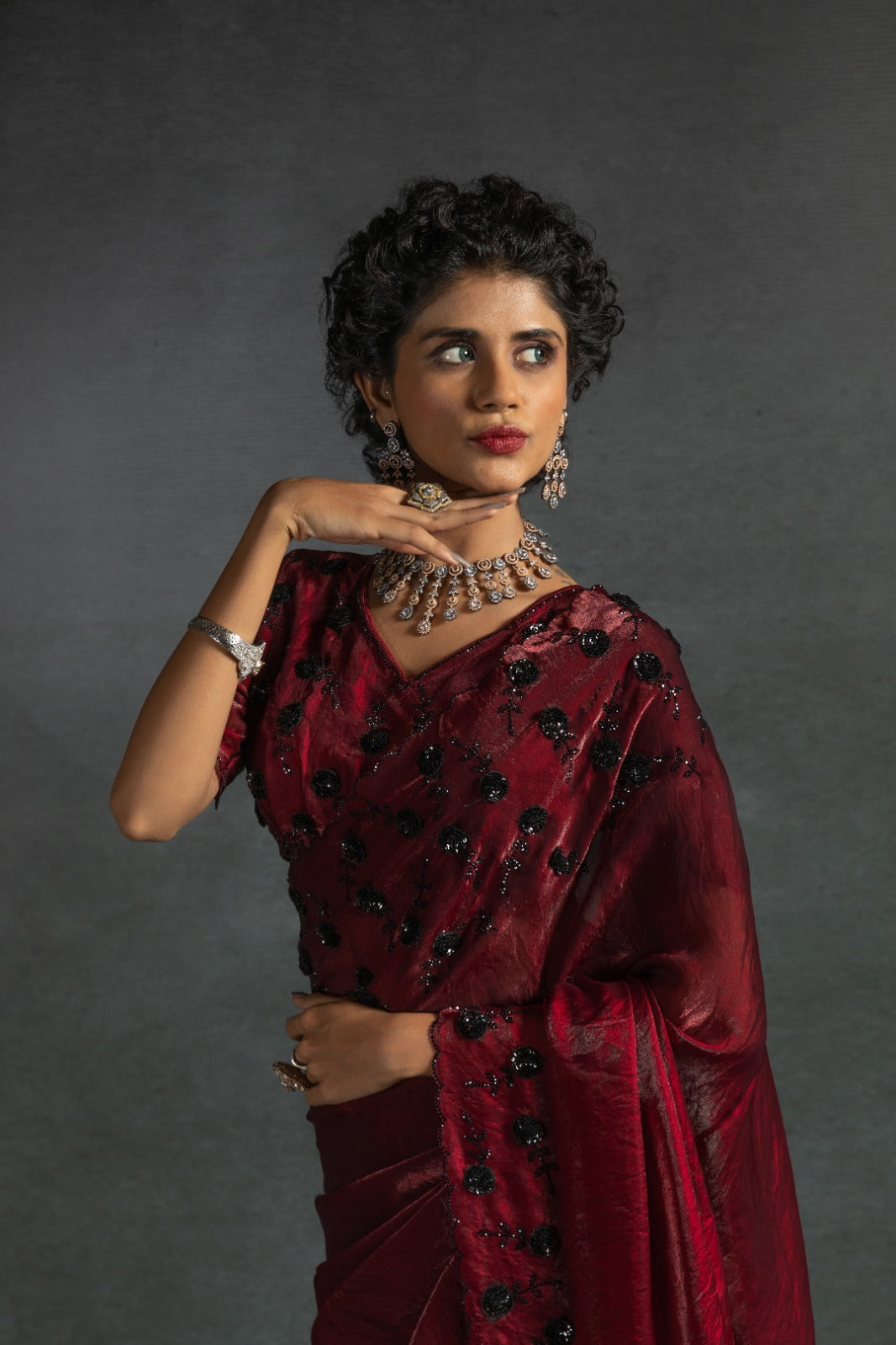 Mehek Sarees Are Crafted From Two-Tone Satin Silk (Fandy) With Vibrant Color