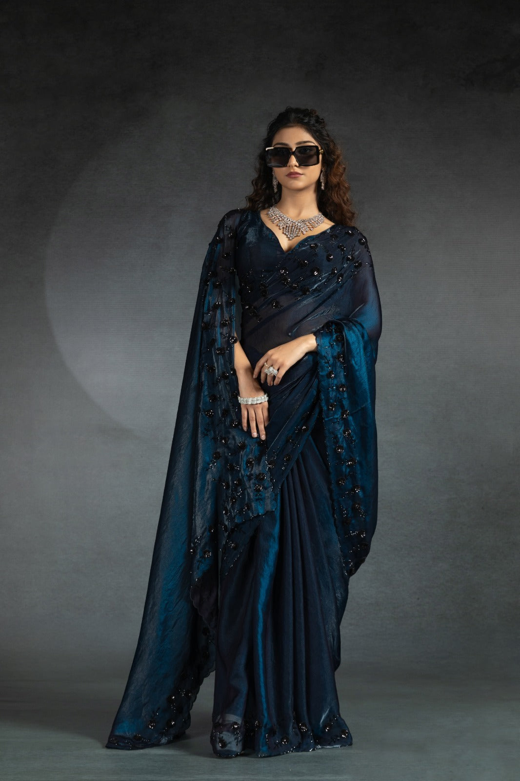 Mehek Sarees Are Crafted From Two-Tone Satin Silk (Fandy) With Vibrant Color