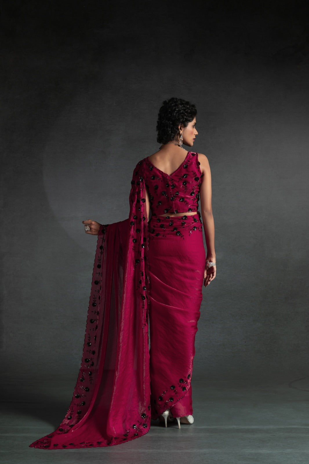 Mehek Sarees Are Crafted From Two-Tone Satin Silk (Fandy) With Vibrant Color