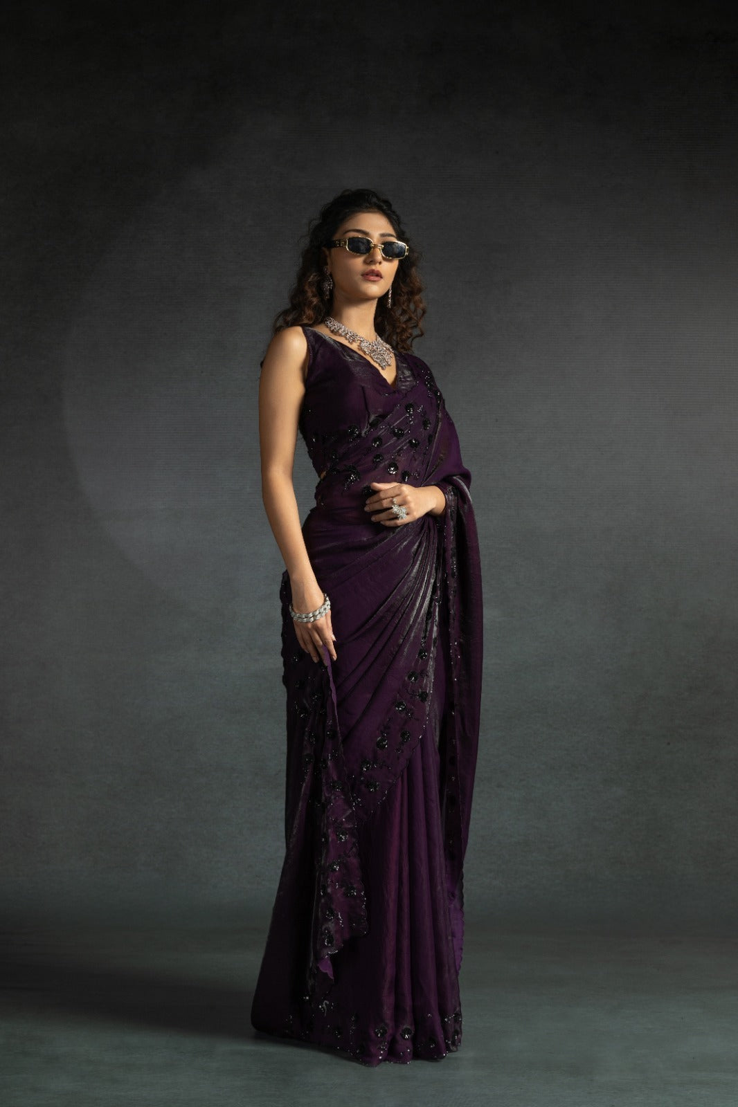 Mehek Sarees Are Crafted From Two-Tone Satin Silk (Fandy) With Vibrant Color