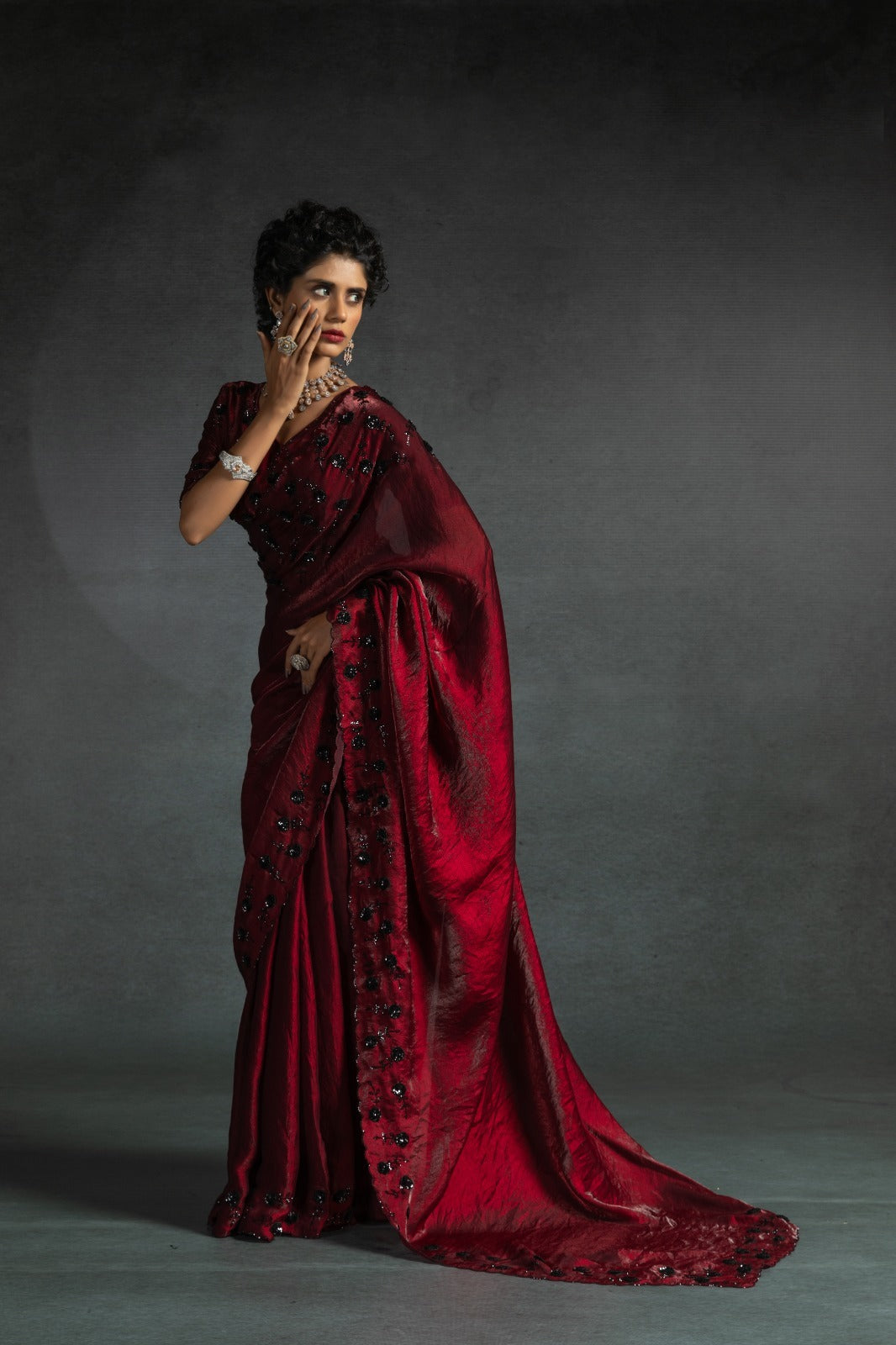 Mehek Sarees Are Crafted From Two-Tone Satin Silk (Fandy) With Vibrant Color