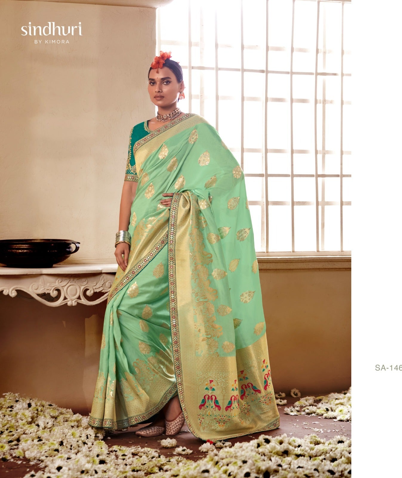 Kimora Saree Are Highly Crafted With Pure Dola Silk To Offer Luxrious Drape With Vibrant Color