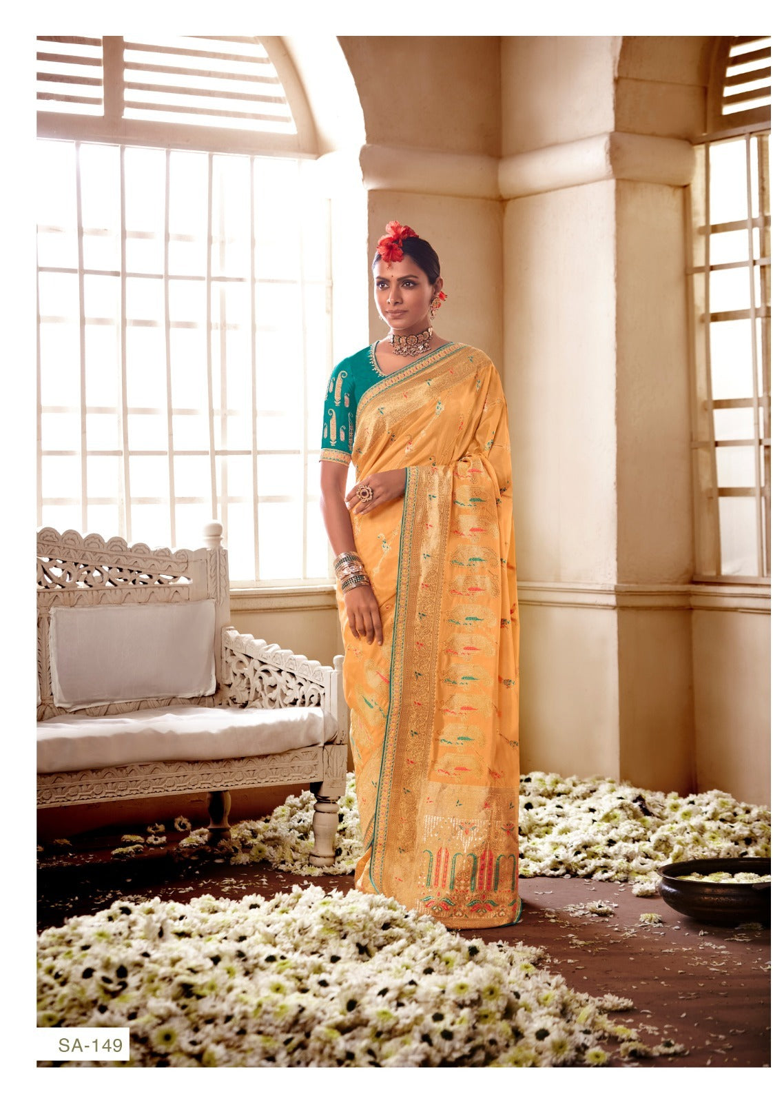 Kimora Saree Are Highly Crafted With Pure Dola Silk To Offer Luxrious Drape With Vibrant Color