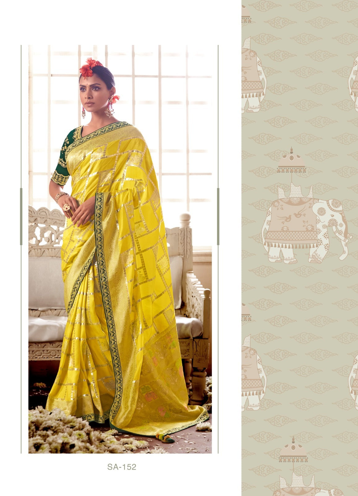 Kimora Saree Are Highly Crafted With Pure Dola Silk To Offer Luxrious Drape With Vibrant Color