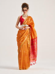 Mono Poley Sarees Are Highly Crafted With Art Silk Patola Weaving