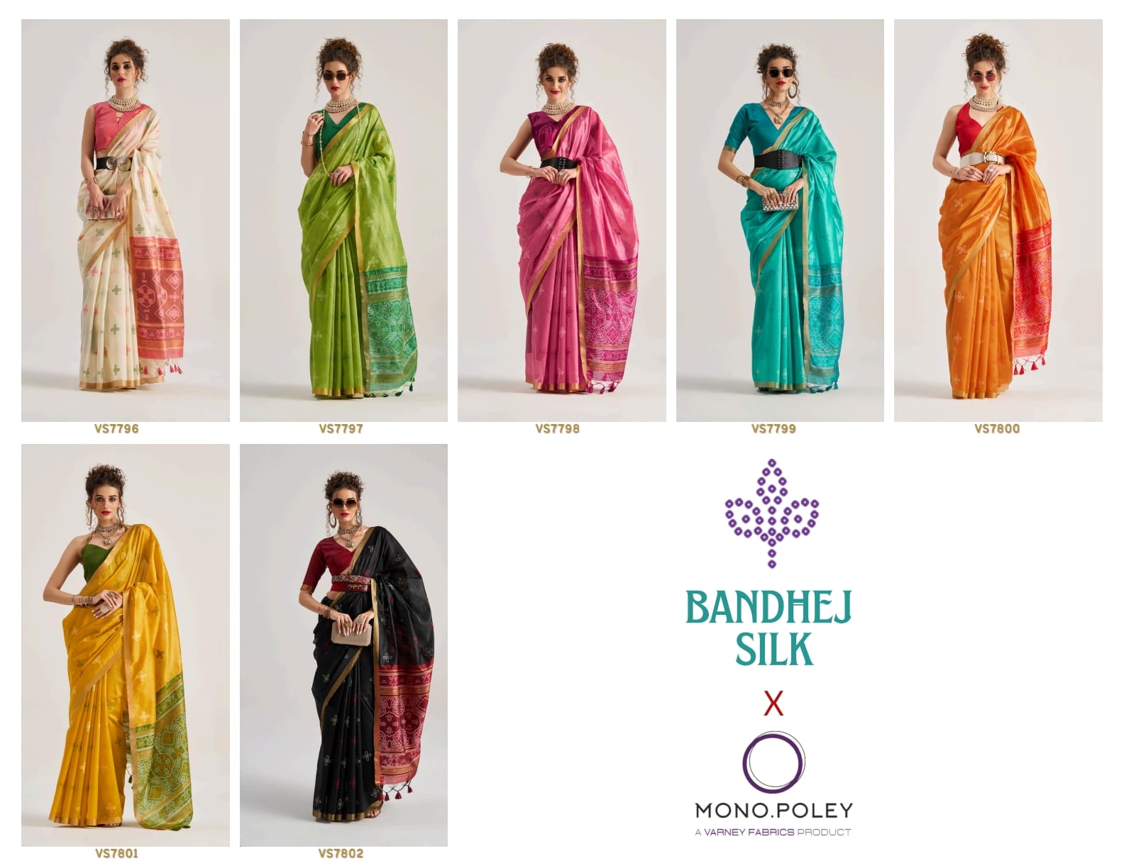 Mono Poley Sarees Are Highly Crafted With Art Silk Patola Weaving