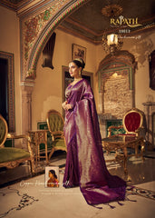 RajPath Fabric Sarees Are Crafted Frome Soft Handloom Silk With Copper Zari Work
