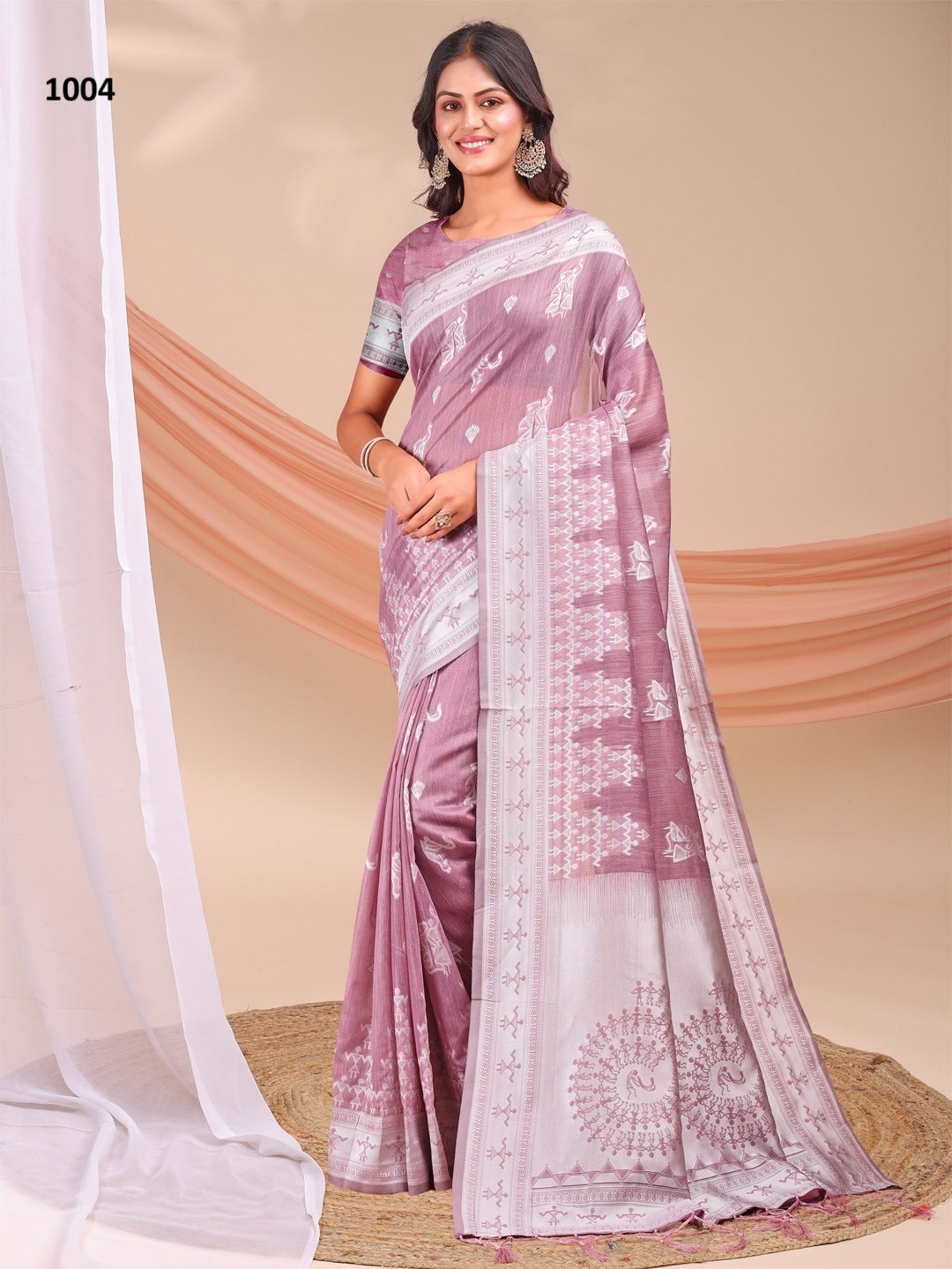Astita Sarees Are Crafted With Premium Lien Cotton Sarees With vibrant Color