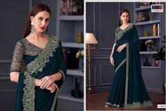 The Fashion Hub Presents An Opium Silk Chiffon Saree Featuring A Finely Crafted Work Border