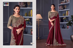 The Fashion Hub presents exquisite sarees made from Florence Satin Silk With Banglori Silk Blouse