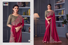 The Fashion Hub presents exquisite sarees made from Florence Satin Silk With Banglori Silk Blouse