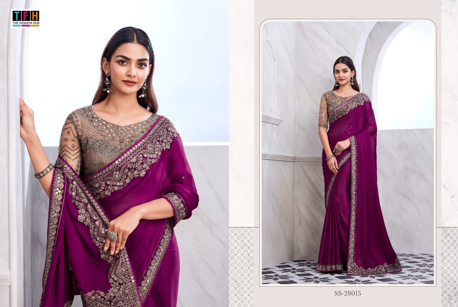 The Fashion Hub Sarees Are Crafted With High-Quality of Multiple Fabric Vibrant Color And Texture