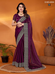 Jay Shree Sarees Crafted From Fine Fendy Chiffon Feature Intricate Zari And Stone Work