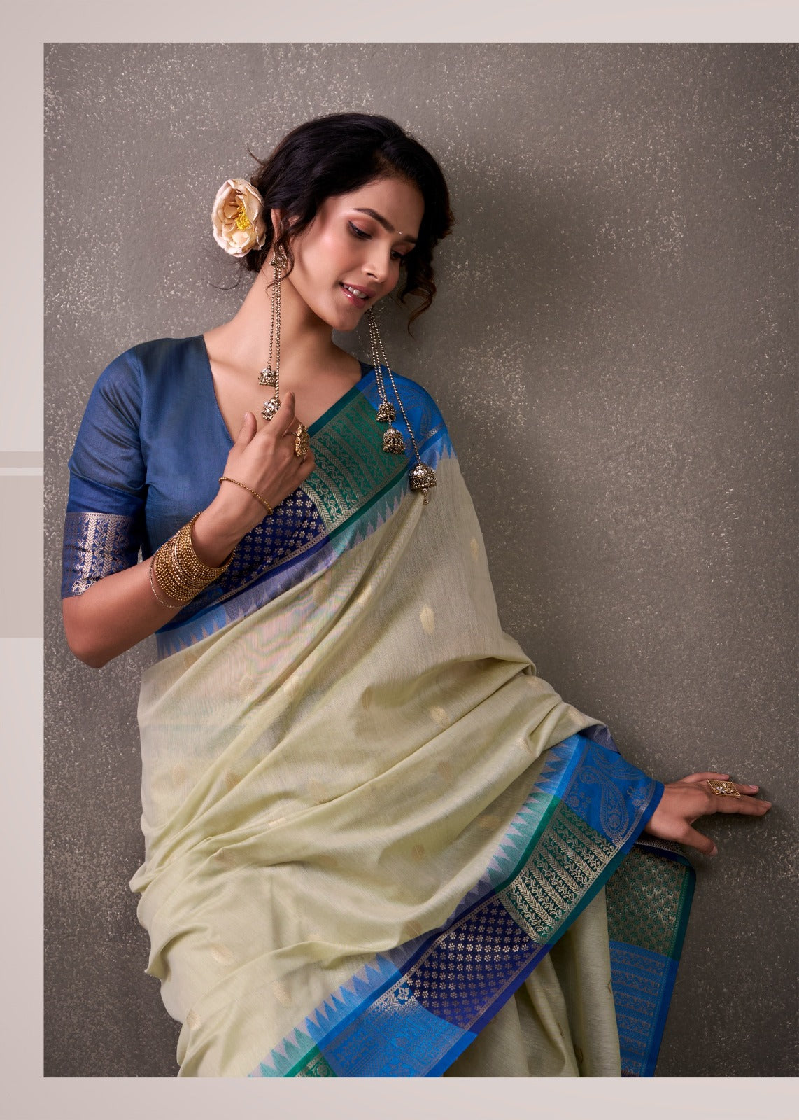 RajPath Fabric Sarees Collection Are Crafted With Breathability Cotton With Rainbow Weaving