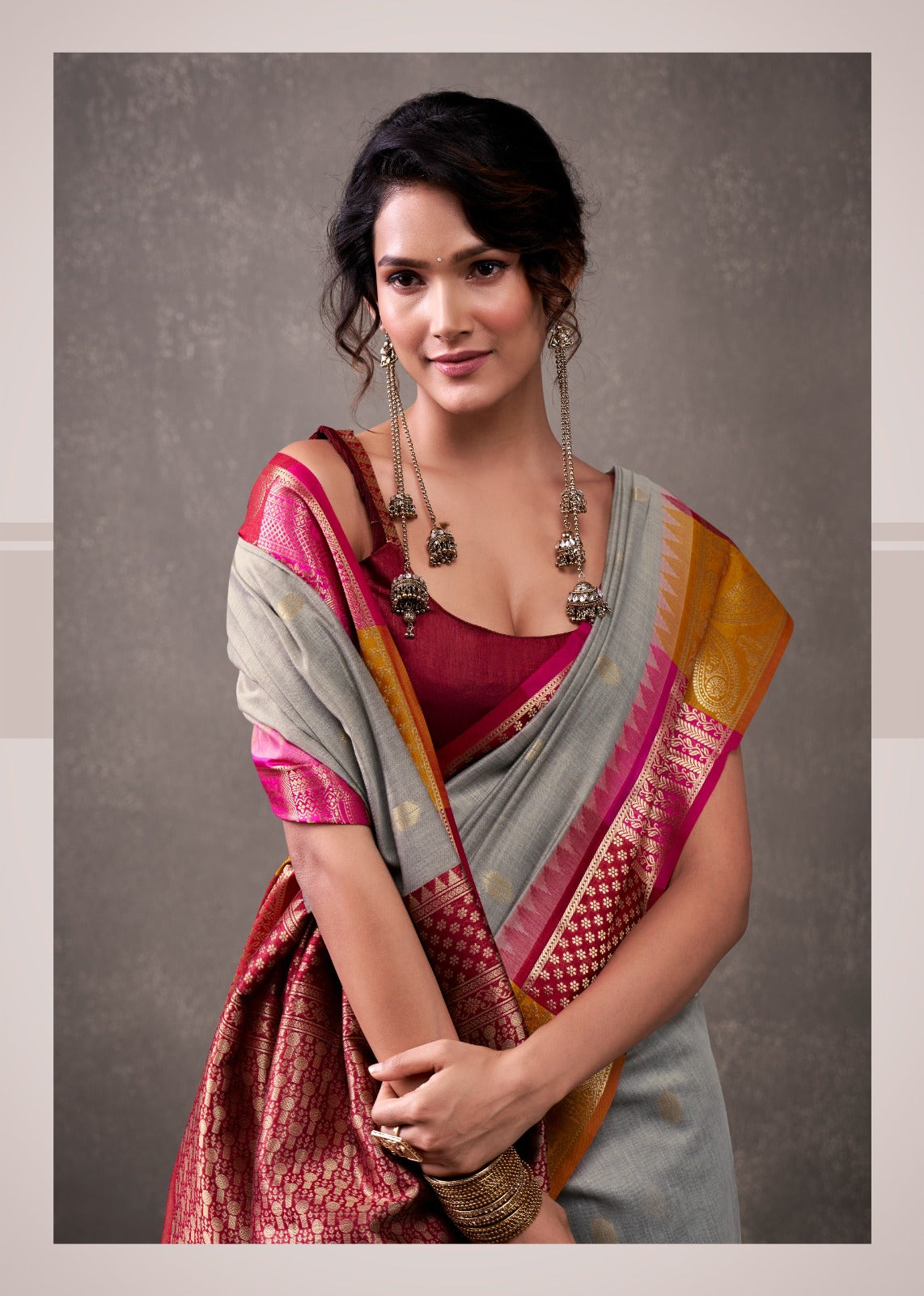 RajPath Fabric Sarees Collection Are Crafted With Breathability Cotton With Rainbow Weaving