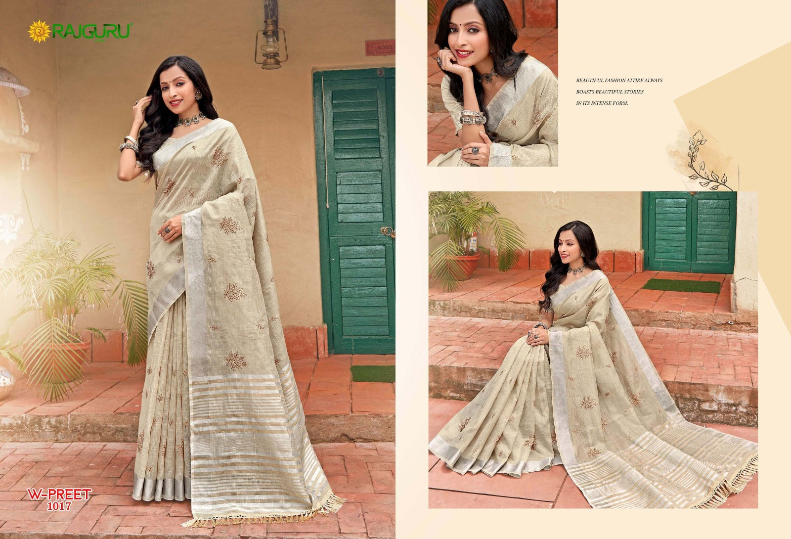 Rathotsav Sarees with Linen blend elegance and comfort, offering a lightweight and breathable fabric