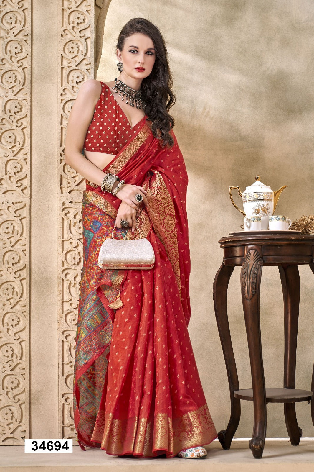 The Vallabhi Print Collection Features Exquisite Sarees Made From Premium Dola Silk
