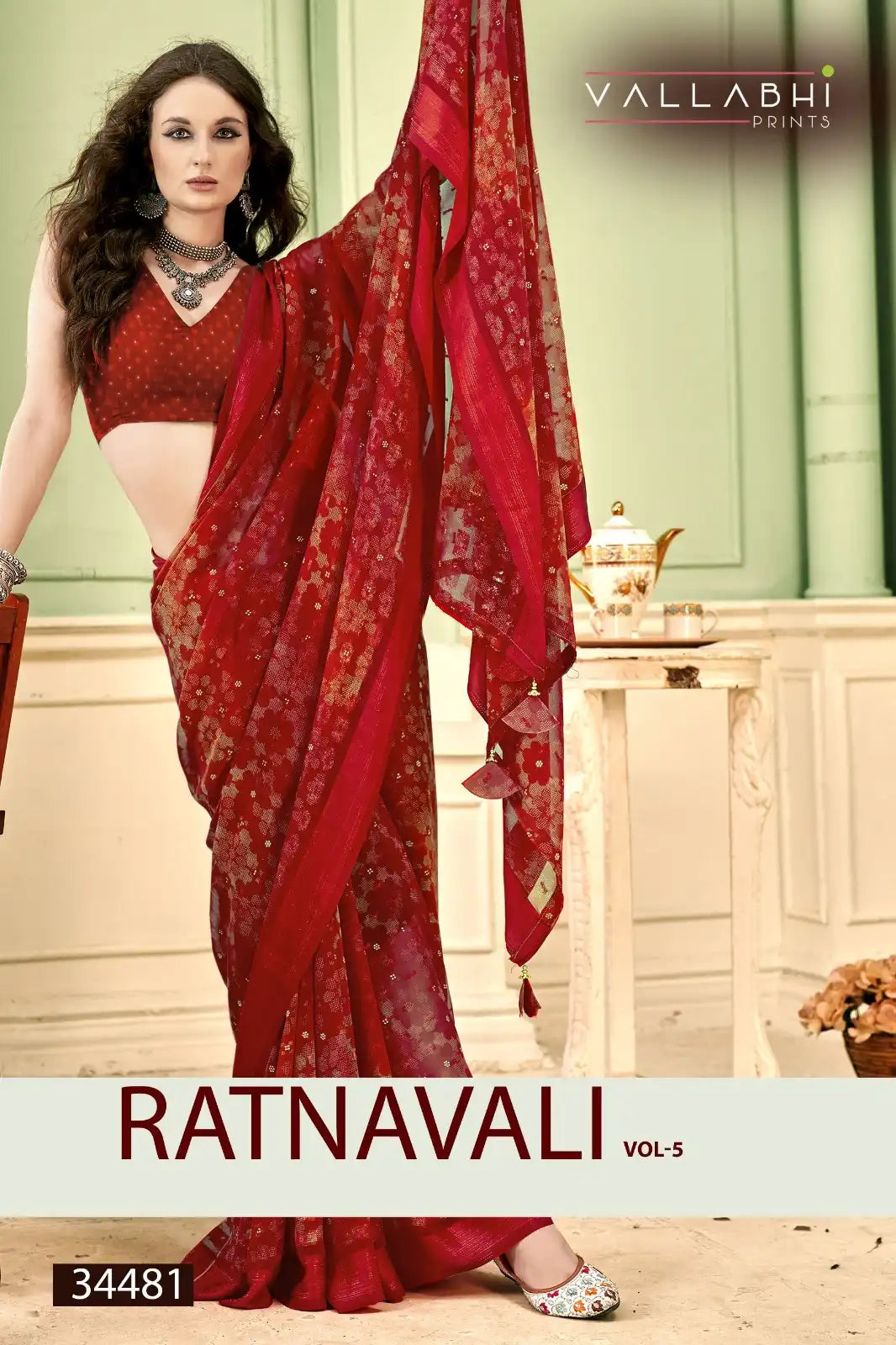 The Vallabhi Prints Collection Showcases Sarees Made From Premium Moss Georgette Fabric