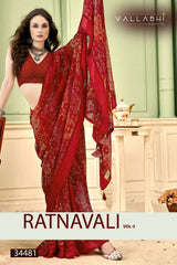 The Vallabhi Prints Collection Showcases Sarees Made From Premium Moss Georgette Fabric