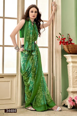 The Vallabhi Prints Collection Showcases Sarees Made From Premium Moss Georgette Fabric