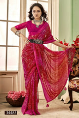The Vallabhi Prints Collection Showcases Sarees Made From Premium Moss Georgette Fabric