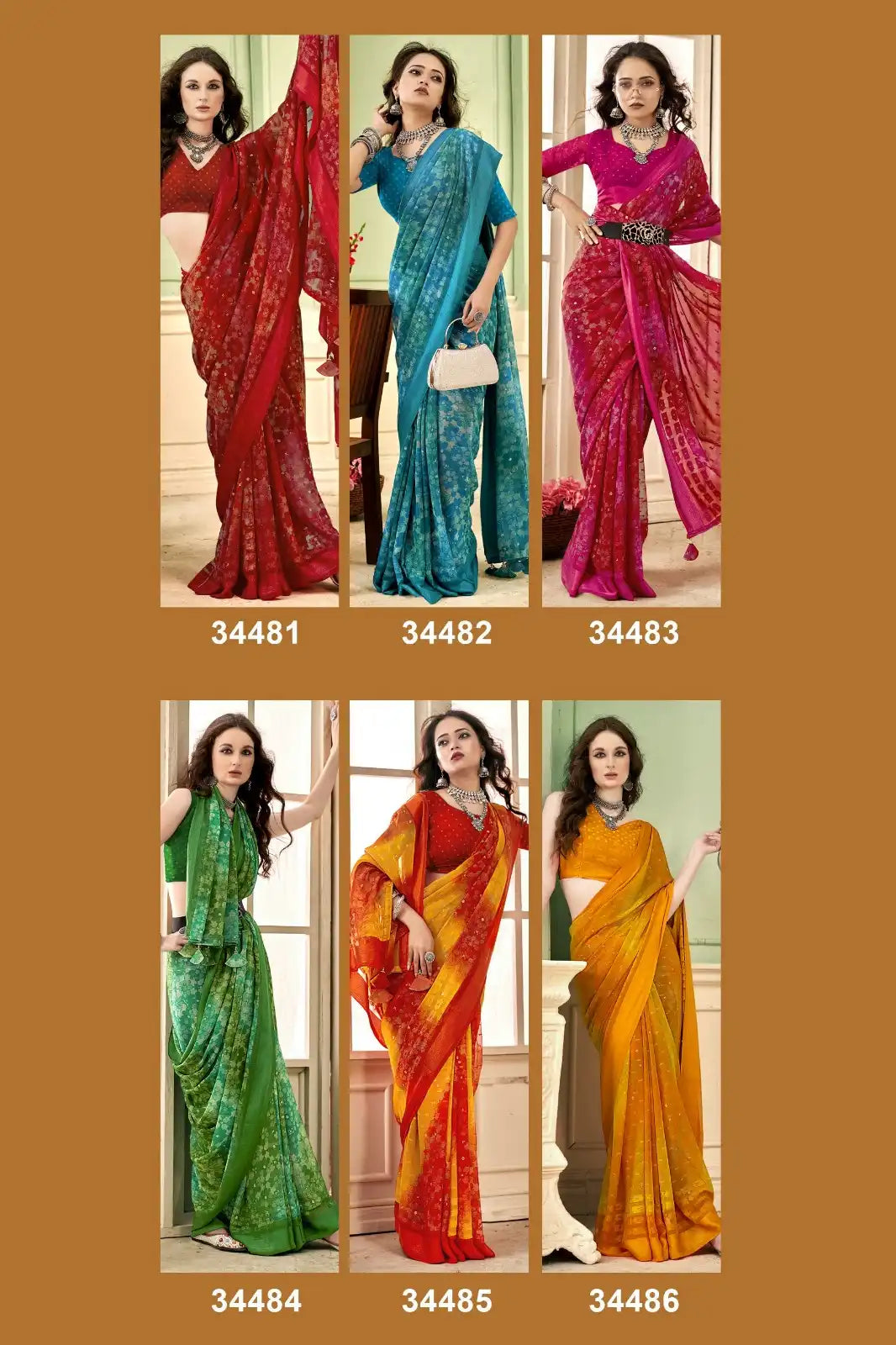 The Vallabhi Prints Collection Showcases Sarees Made From Premium Moss Georgette Fabric