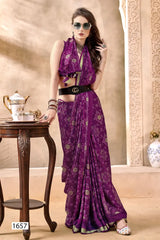 The Vallabhi Lite Collection Presents Sarees Made From Soft Moss Georgette abric With Bandhani Pattern
