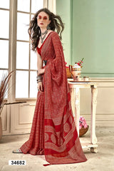 The Vallabhi Print Collection Showcases Sarees Made From Premium Moss Georgette Fabric