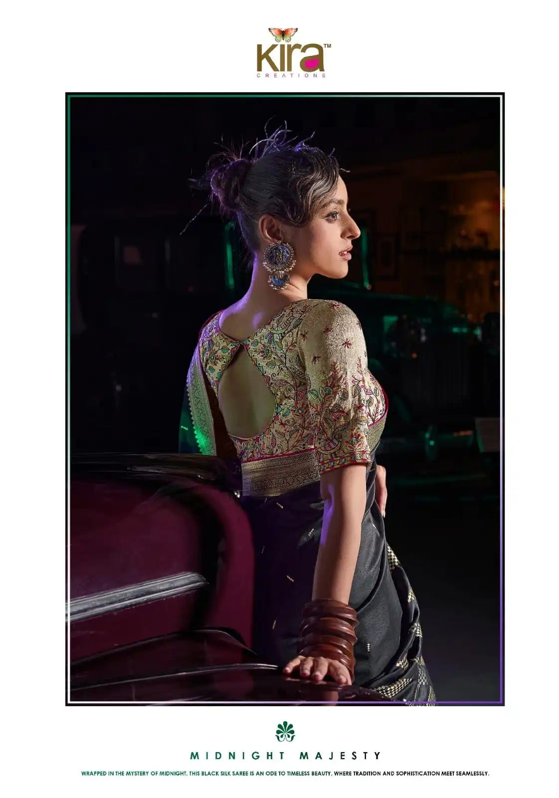 Kira Sarees Showcase Exquisite Pure Silk Fabric Enhanced By A 3D Woven Pallu