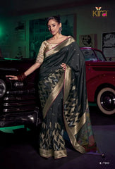 Kira Sarees Showcase Exquisite Pure Silk Fabric Enhanced By A 3D Woven Pallu