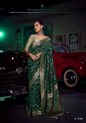 Kira Sarees Showcase Exquisite Pure Silk Fabric Enhanced By A 3D Woven Pallu