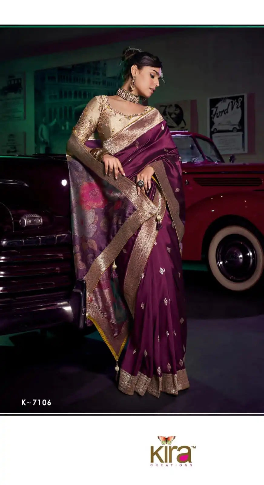 Kira Sarees Showcase Exquisite Pure Silk Fabric Enhanced By A 3D Woven Pallu
