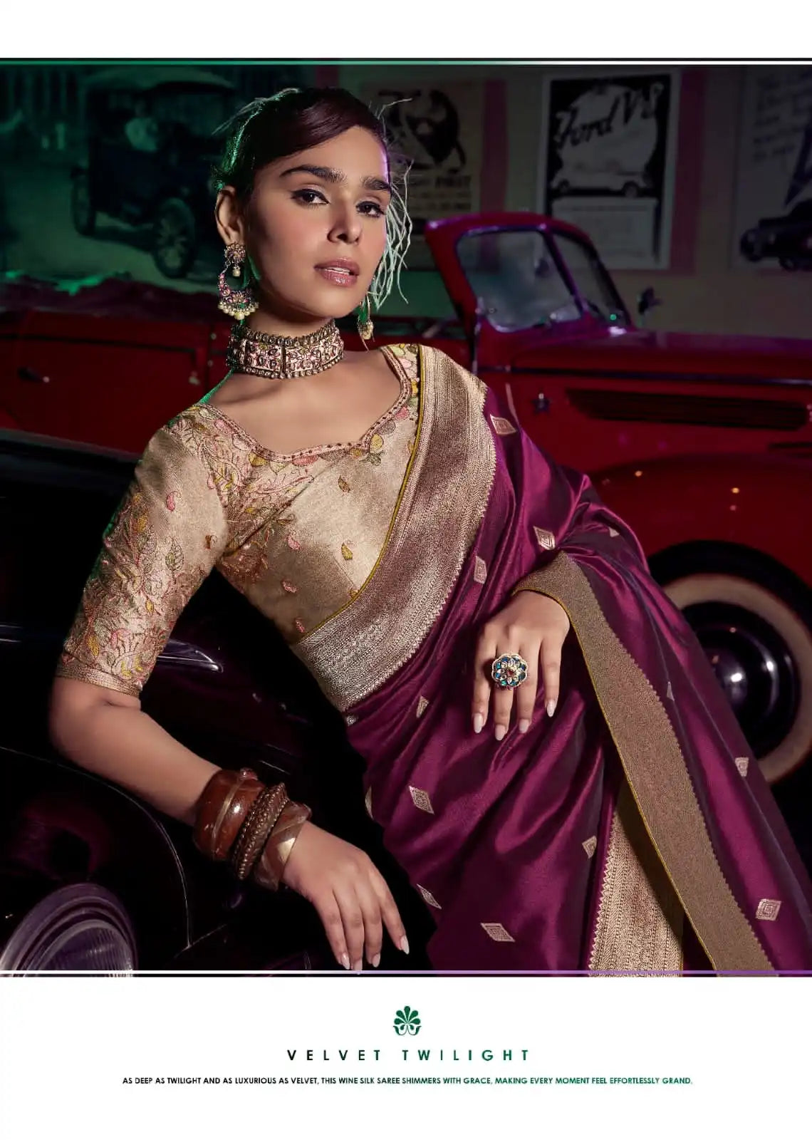 Kira Sarees Showcase Exquisite Pure Silk Fabric Enhanced By A 3D Woven Pallu