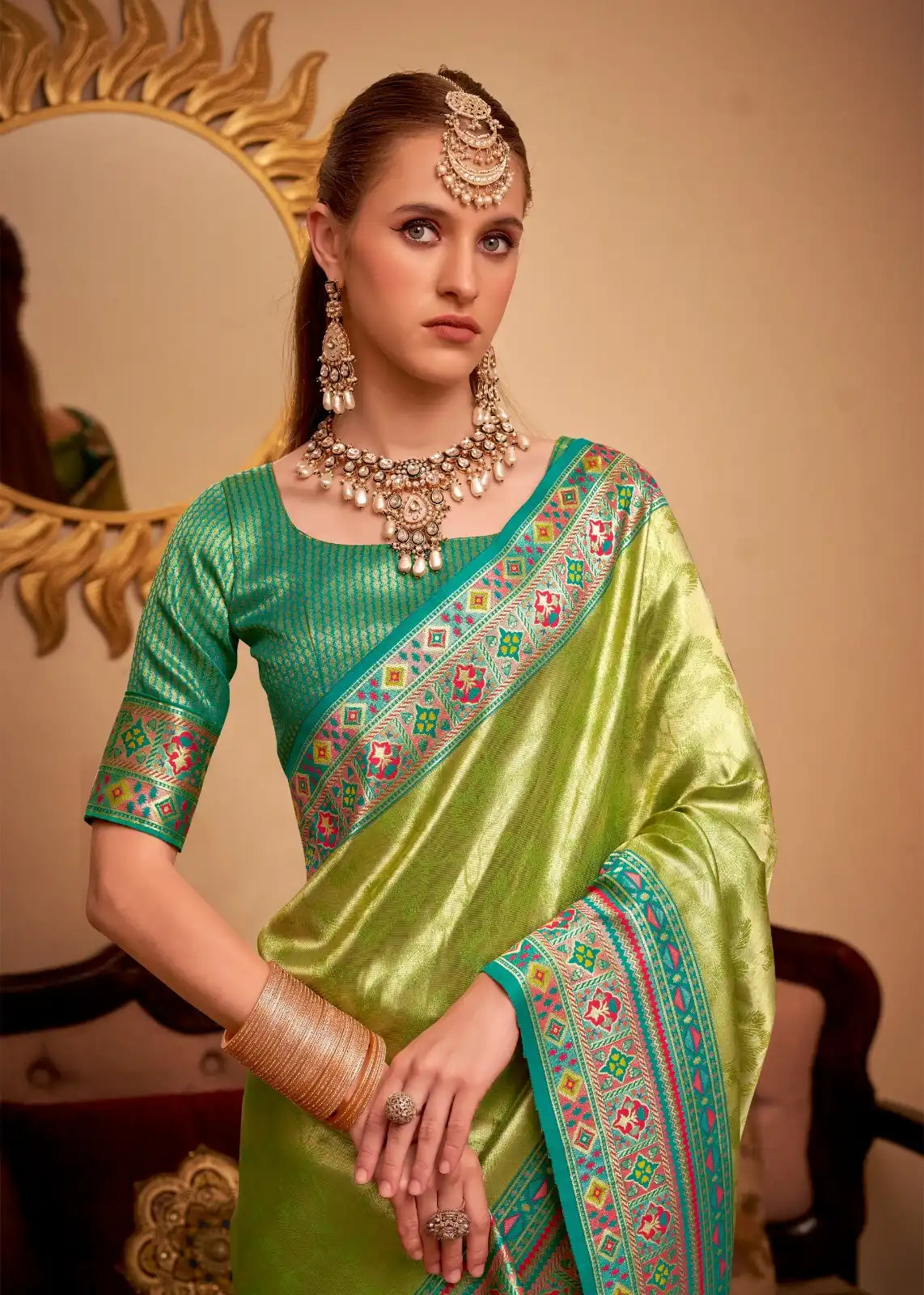 RajPath Fabrics Sarees Crafted With Tissue Silk Offer A Delicate Blend Of Elegance And Comfort