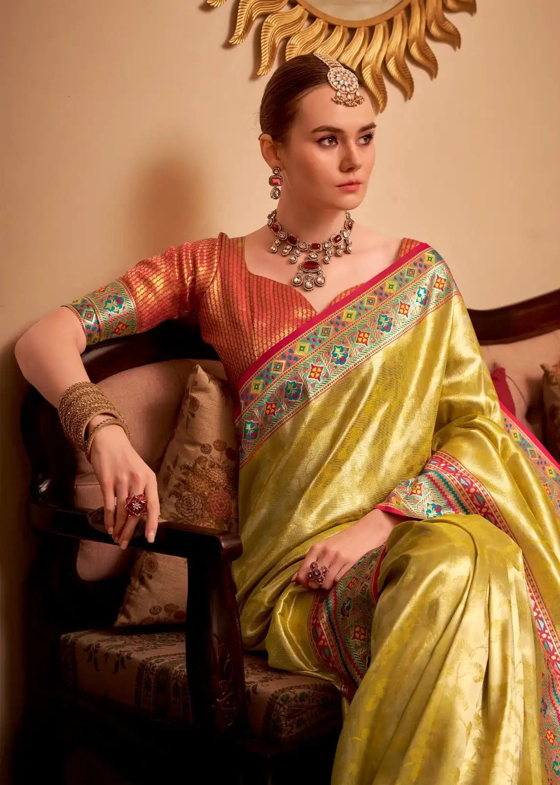 RajPath Fabrics Sarees Crafted With Tissue Silk Offer A Delicate Blend Of Elegance And Comfort