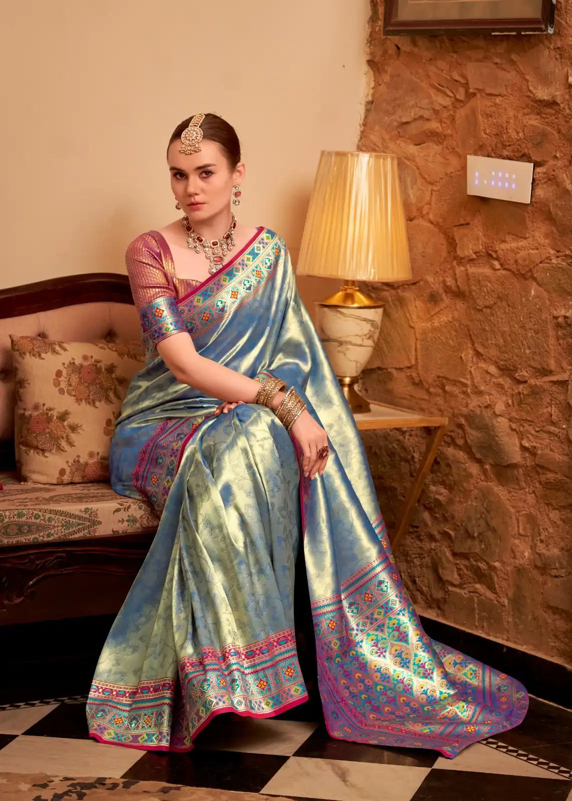 RajPath Fabrics Sarees Crafted With Tissue Silk Offer A Delicate Blend Of Elegance And Comfort